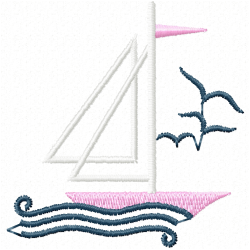 Boats Embroidery Design 7 Boats Embroidery Design 7